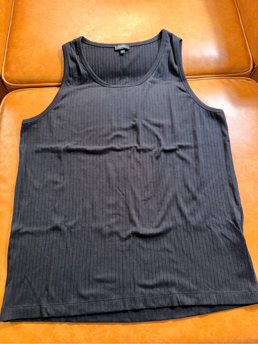 Express Men’s Black Ribbed Tank Top